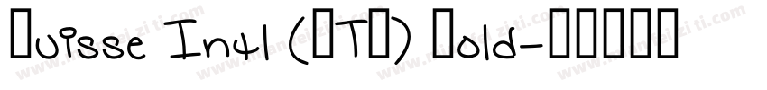 Suisse Intl (OTF) Bold字体转换